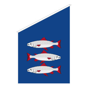 Fasadflagga Ångermanland (skuren)