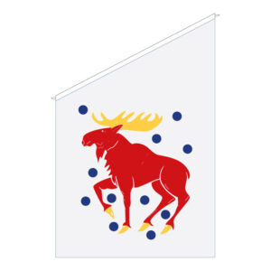 Fasadflagga Gästrikland (skuren)